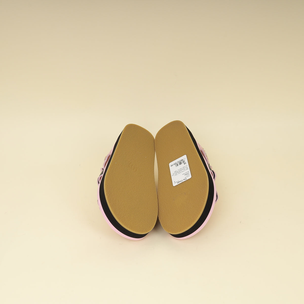 Chanel Bicolor CC Suede Velcro Flat Sandals 38