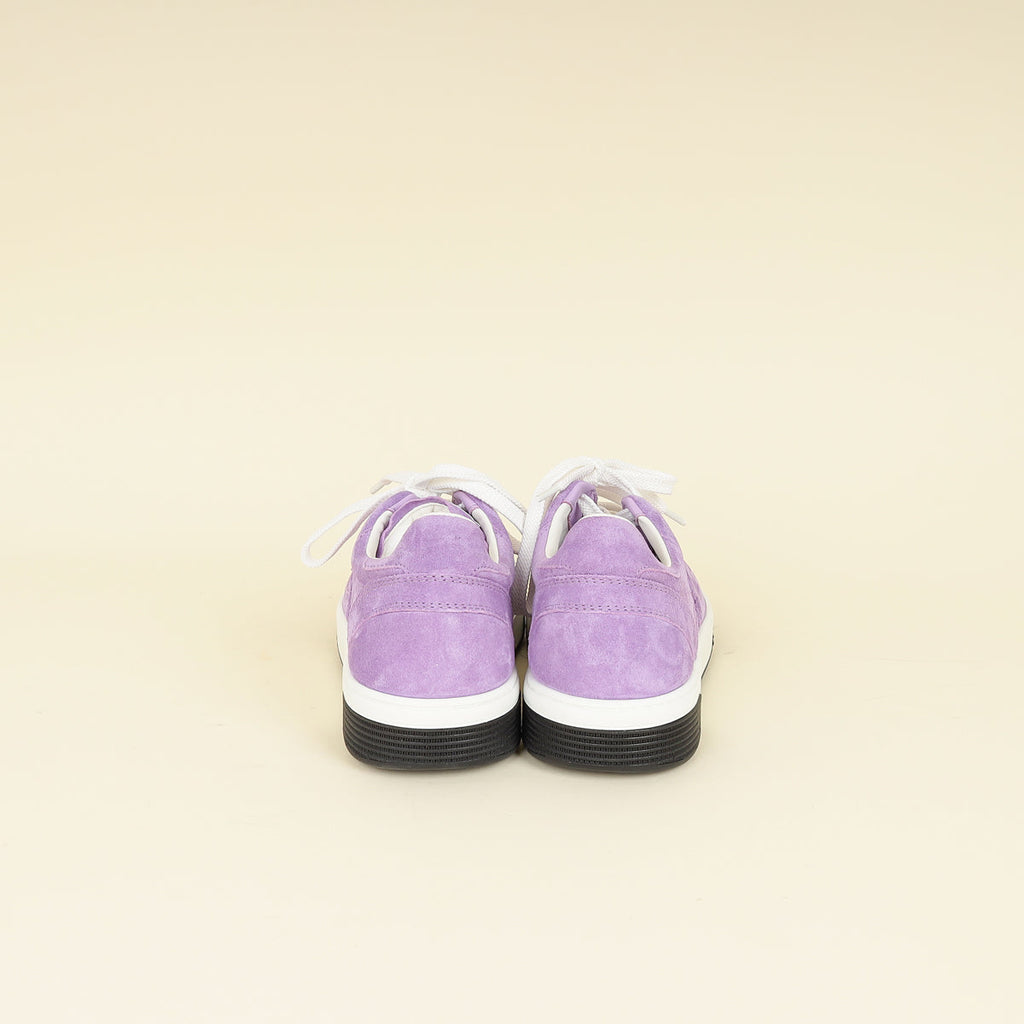 Chanel Purple CC Suede CC Lace Up Sneaker 38