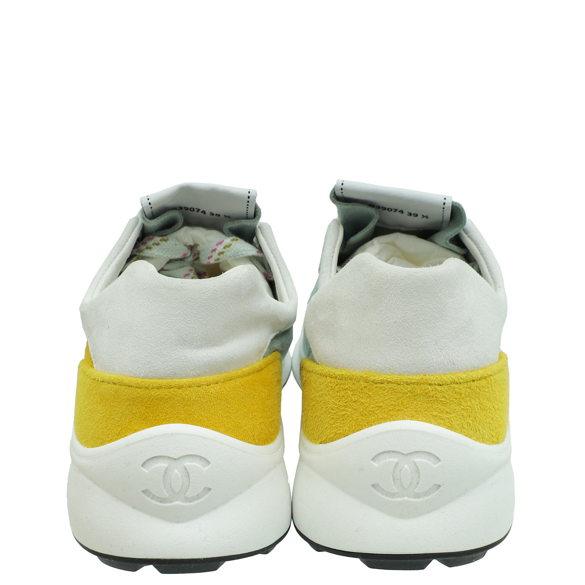 Chanel Tricolor CC Trainer Sneakers 39.5