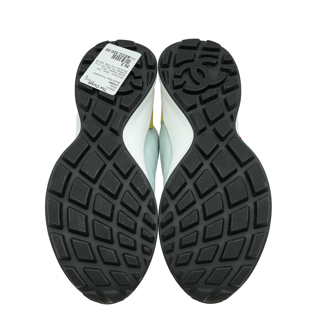 Chanel Tricolor CC Trainer Sneakers 39.5