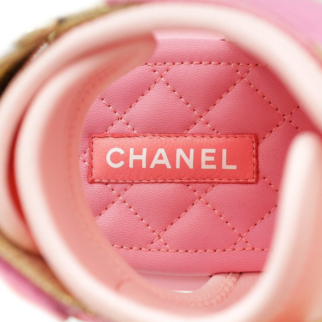 Chanel Pink Gladiator Sandal 39