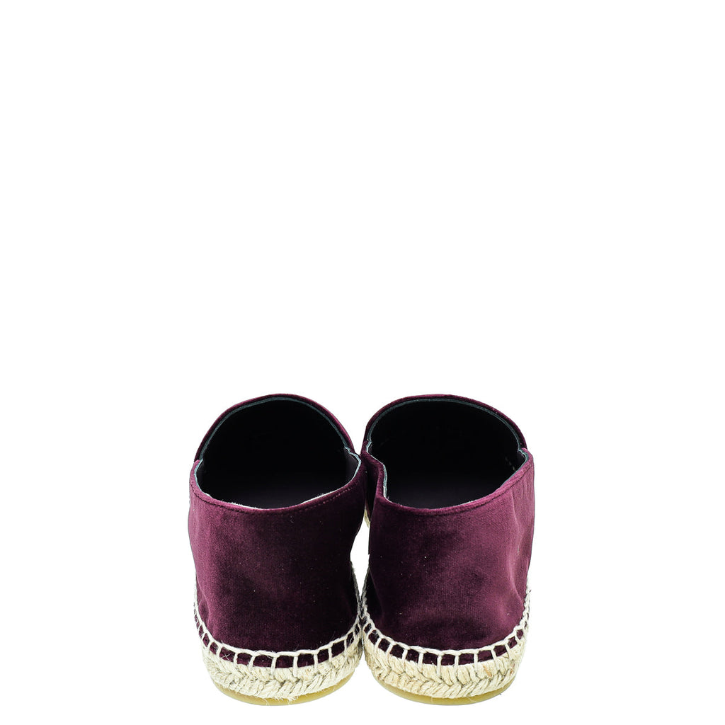 Chanel Bicolor Velvet Logo Cap Toe Espadrille 39
