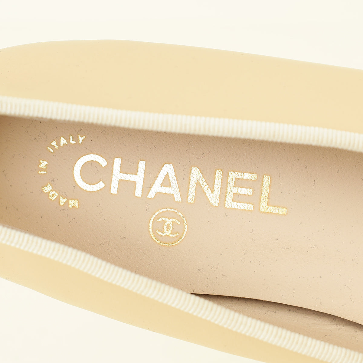 Chanel Bicolor CC Cap Toe Flat Ballerina 42