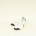 Chanel Bicolor CC Cap Tote Camellia Flower Pump 35.5