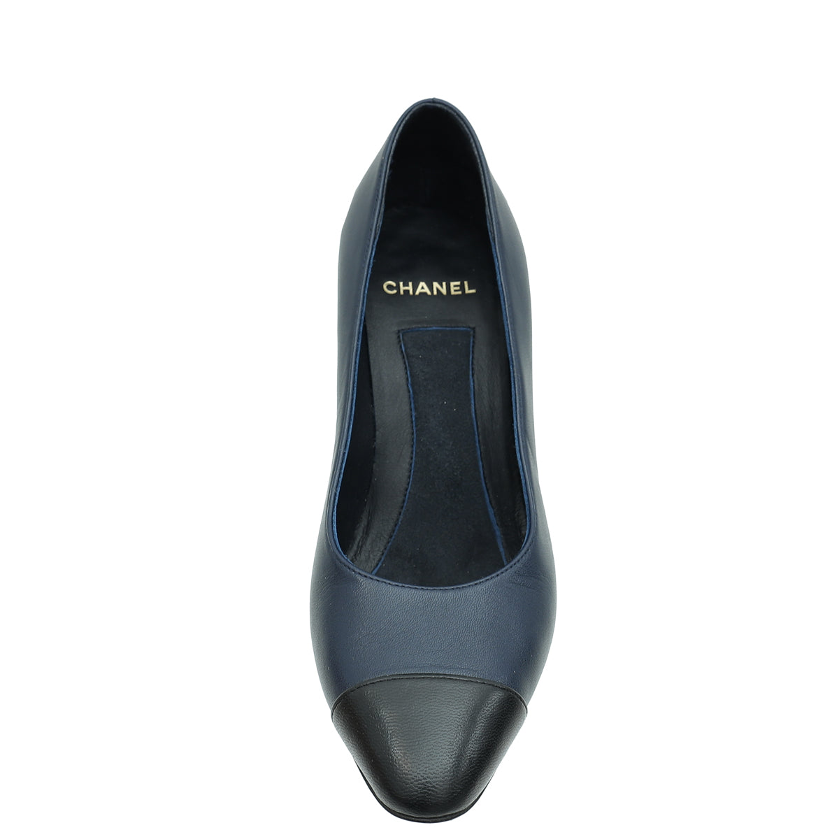 Chanel Bicolor CC Signature Metal and Pearl on Heel Pumps 35