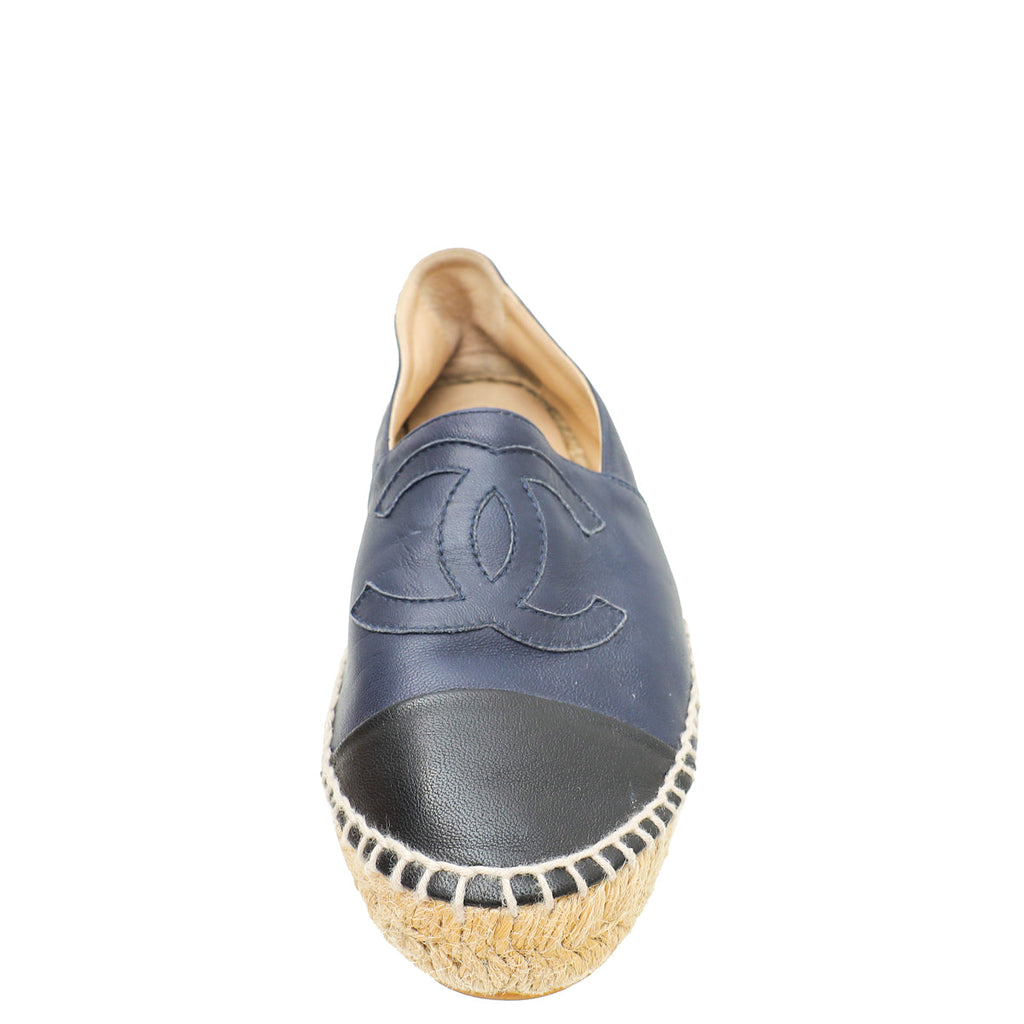 Chanel Bicolor CC Cap Toe Espadrille 35