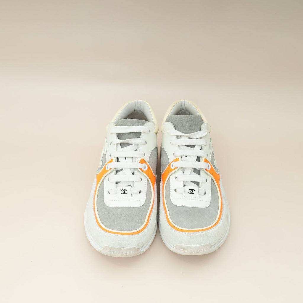 Chanel Tricolor CC Trainer Sneaker 36.5