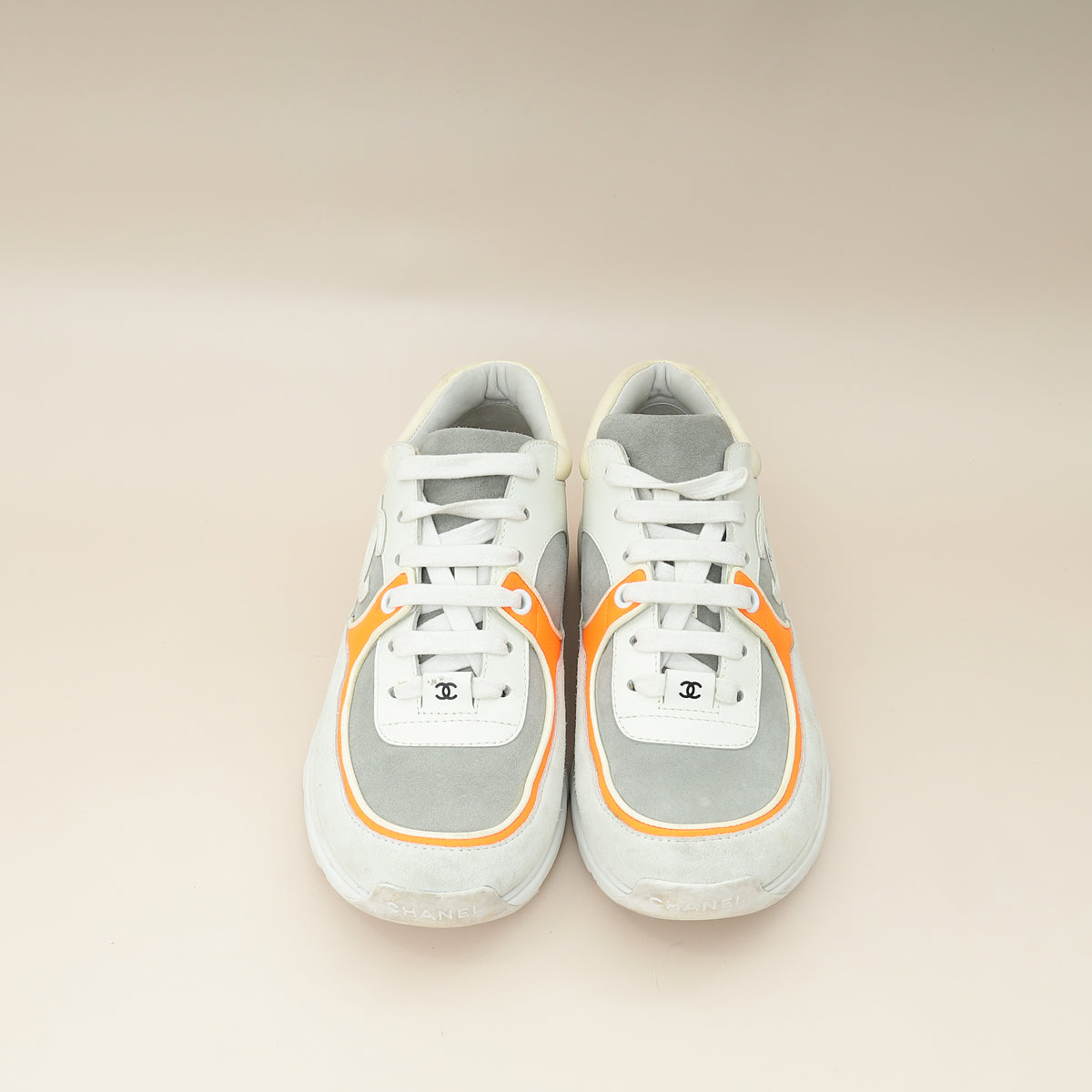 Chanel Tricolor CC Trainer Sneaker 36.5