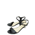 Chanel Black CC Pearl Heel Sandal 36
