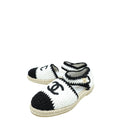 Chanel Bicolor Knit Cotton Espadrille 36