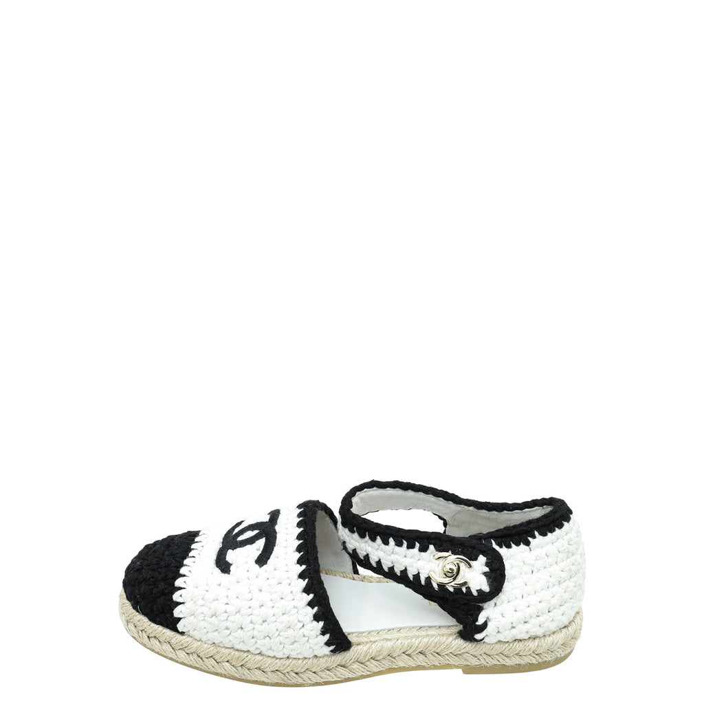 Chanel Bicolor Knit Cotton Espadrille 36