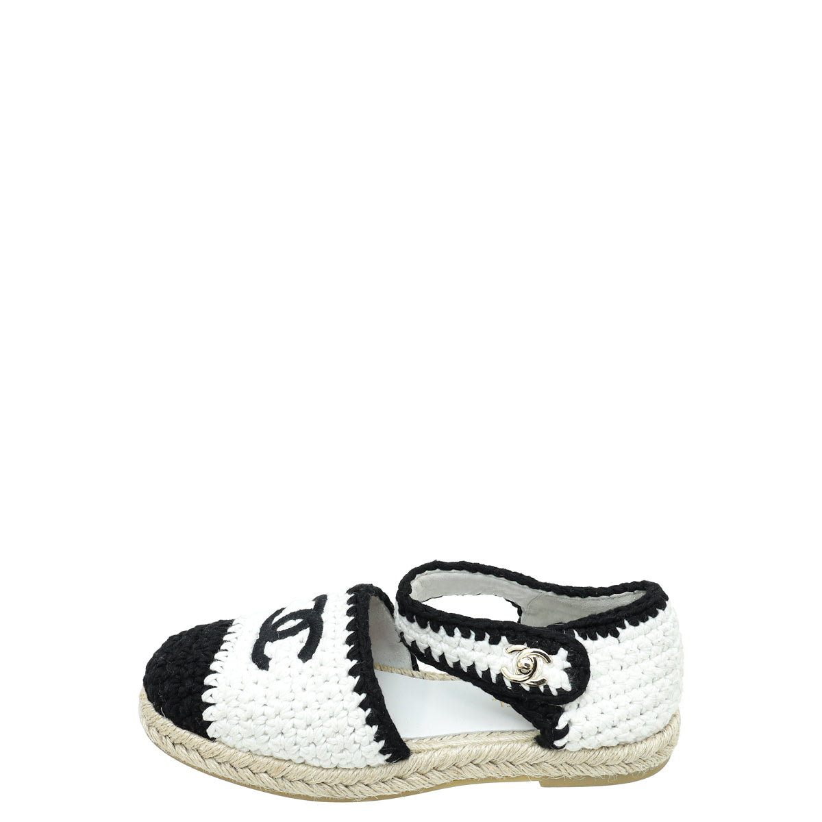 Chanel Bicolor Knit Cotton Espadrille 36