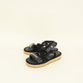 Chanel Black Logo Cord Quilted Slide Sandal 36