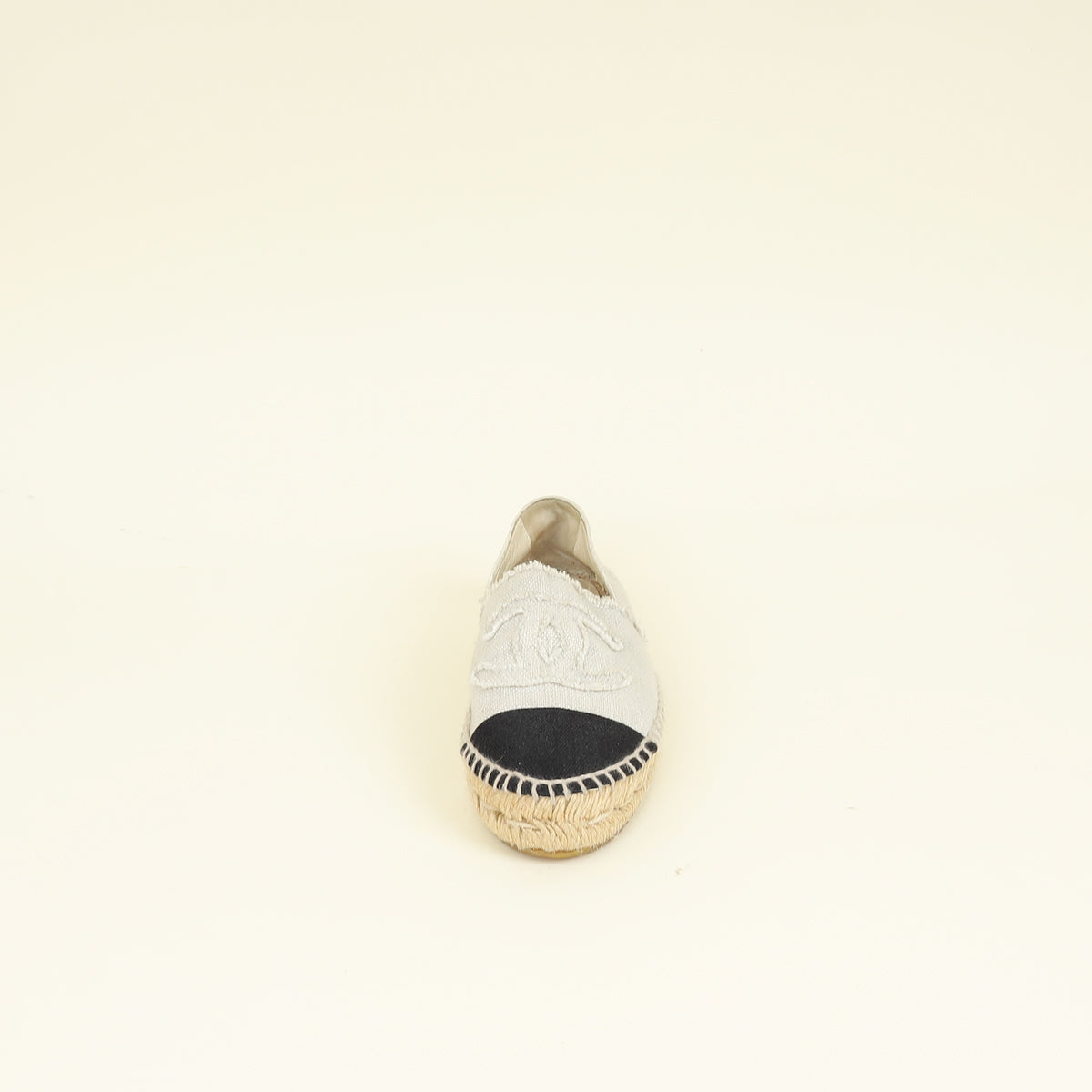 Chanel Bicolor CC Cap Toe Espadrille 36