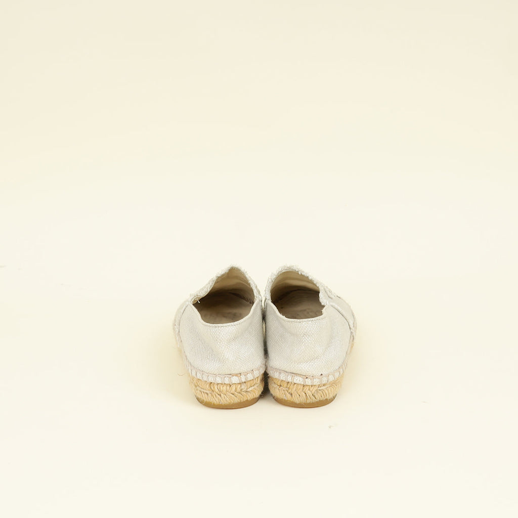 Chanel Bicolor CC Cap Toe Espadrille 36
