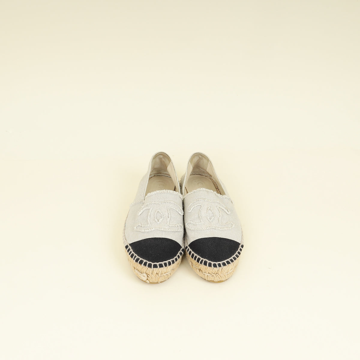 Chanel Bicolor CC Cap Toe Espadrille 36