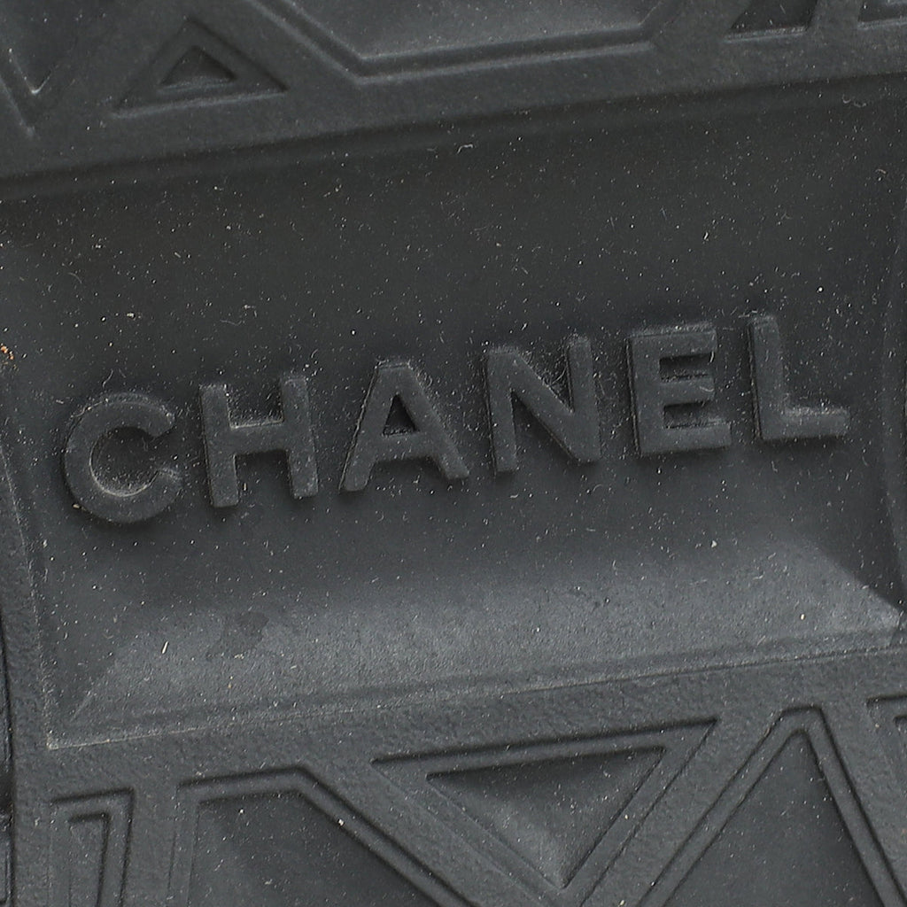 Chanel Mint CC Fabric and Suede Trainer Sneaker 36