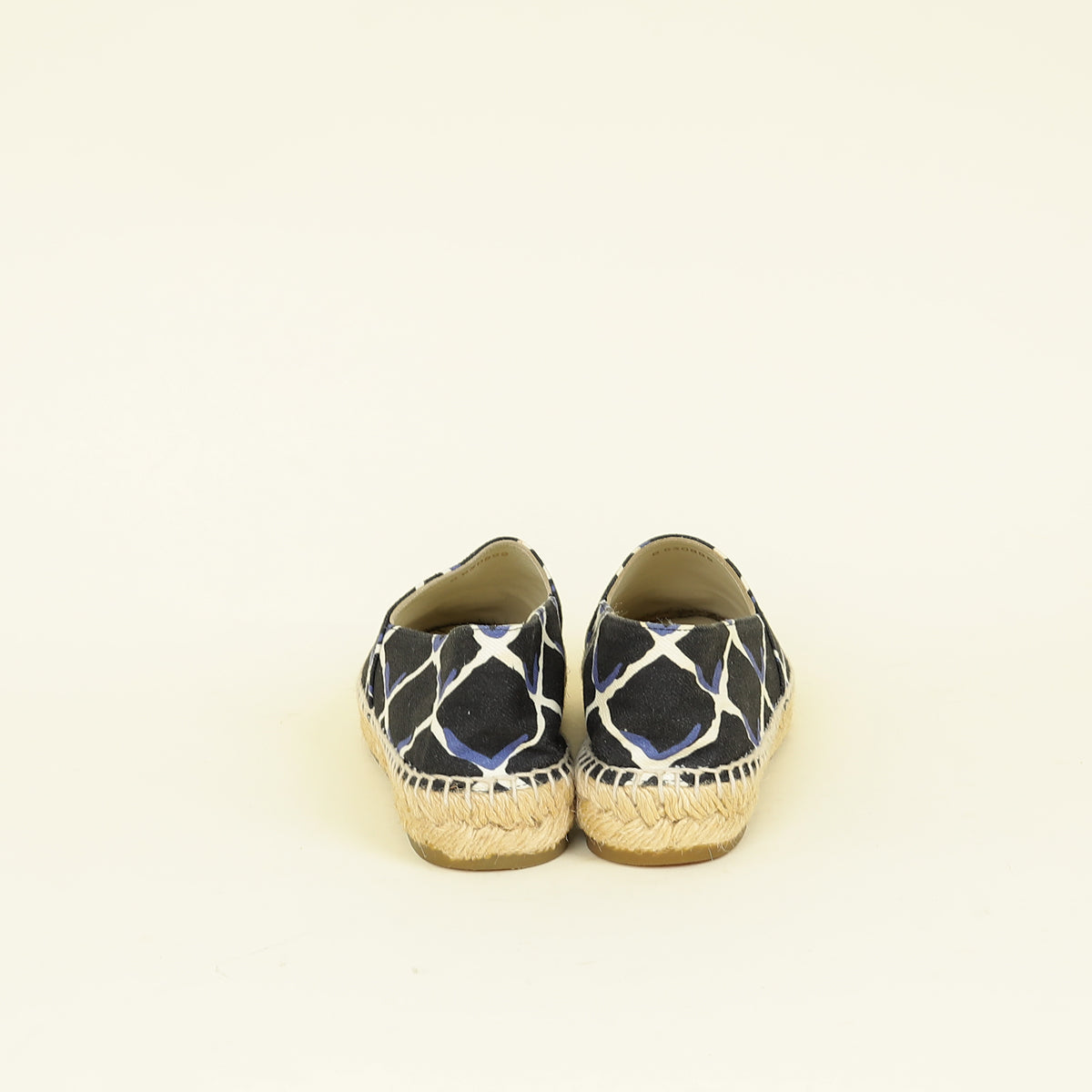Chanel Bicolor CC Diamond Quilted Print Espadrille Flats 36