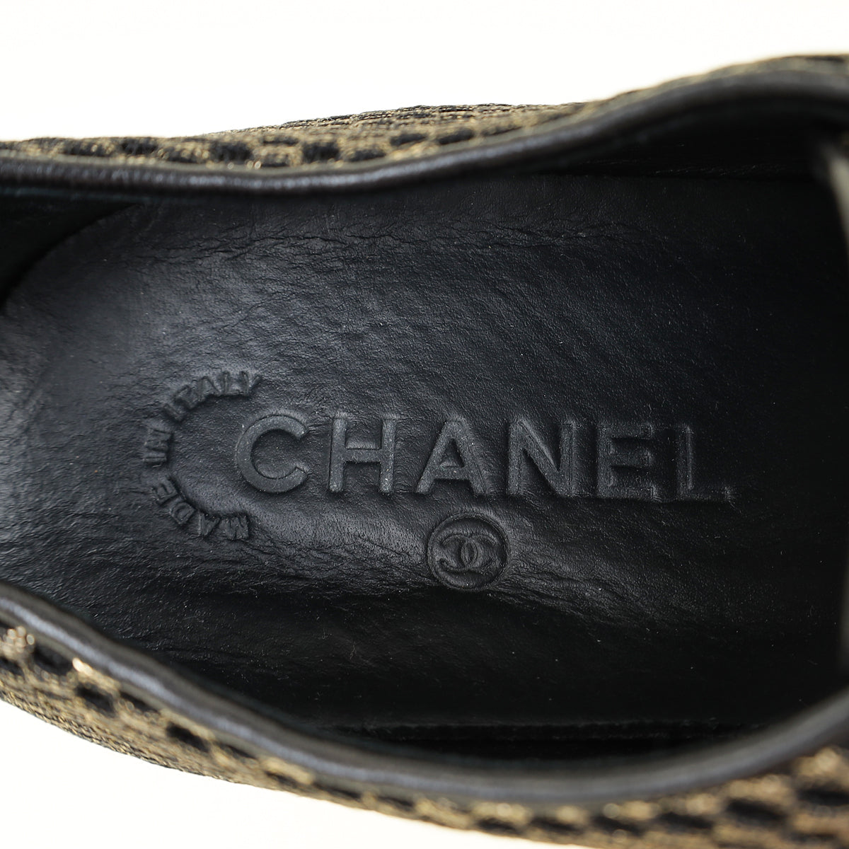 Chanel Bicolor CC Cap Toe Low Top Sneakers 37.5