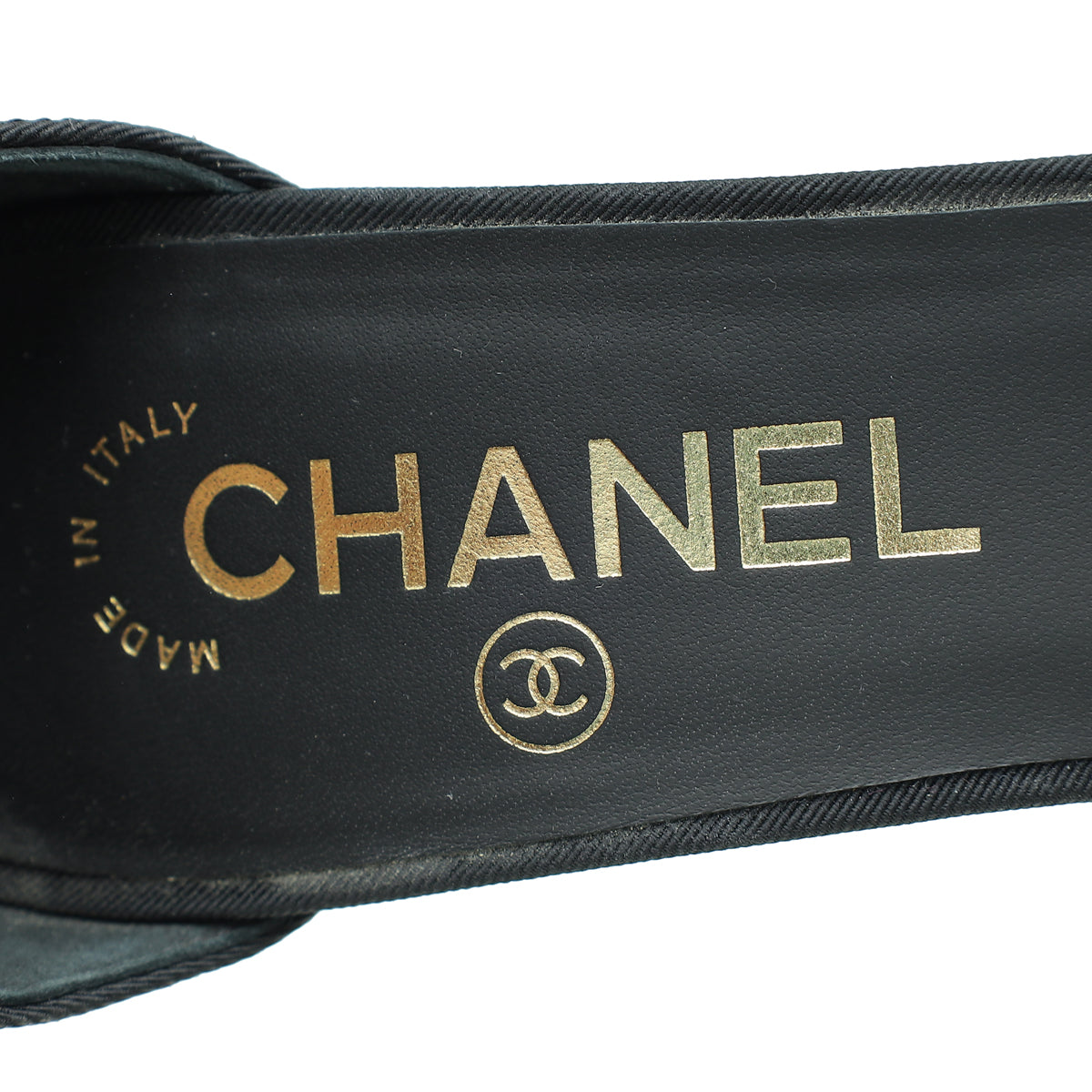 Chanel Black CC Crystal Bow Ankle Sandal 37.5