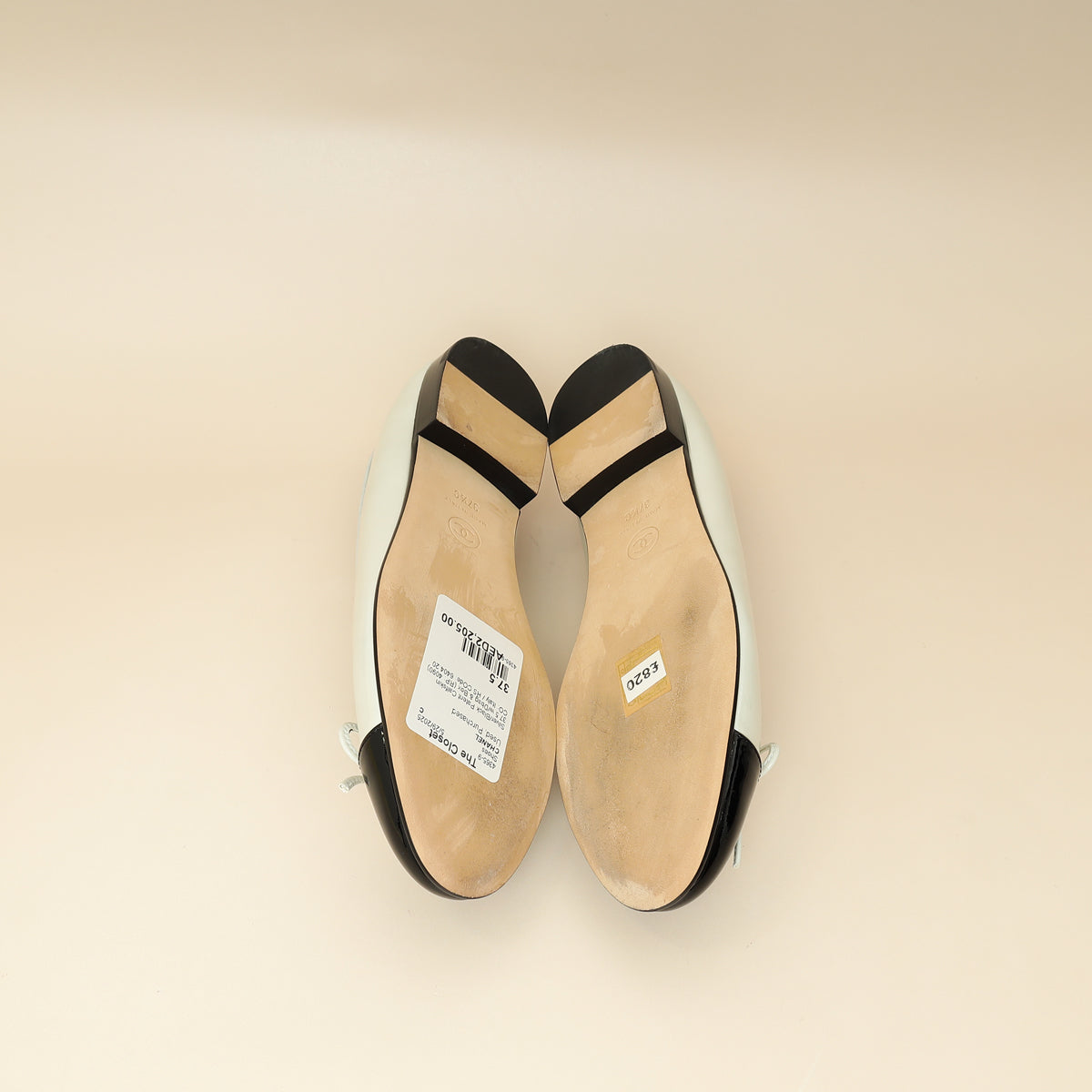 Chanel Bicolor Cap Toe Ballet Flats 37.5