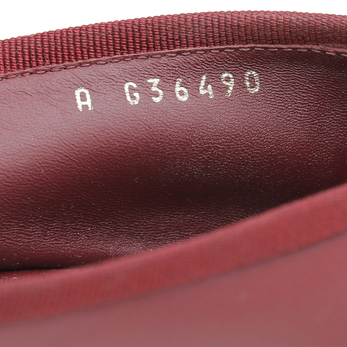 Chanel Burgundy CC Cap Toe Flat Ballerina 37.5