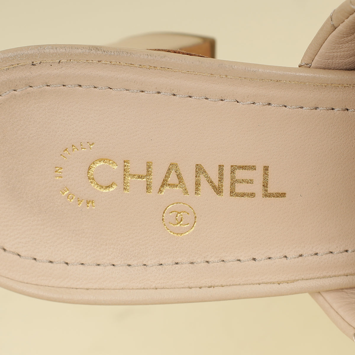 Chanel Bicolor CC Cap Toe Chain Quilted Mules 37.5