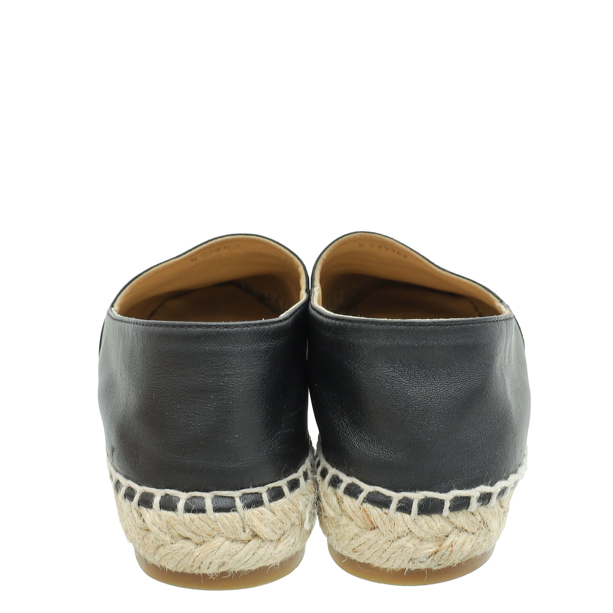 Chanel Black CC Cap Toe Espadrille 37