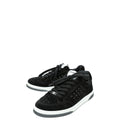 Chanel Black Suede Perforated CC Lace Up Sneakers 37