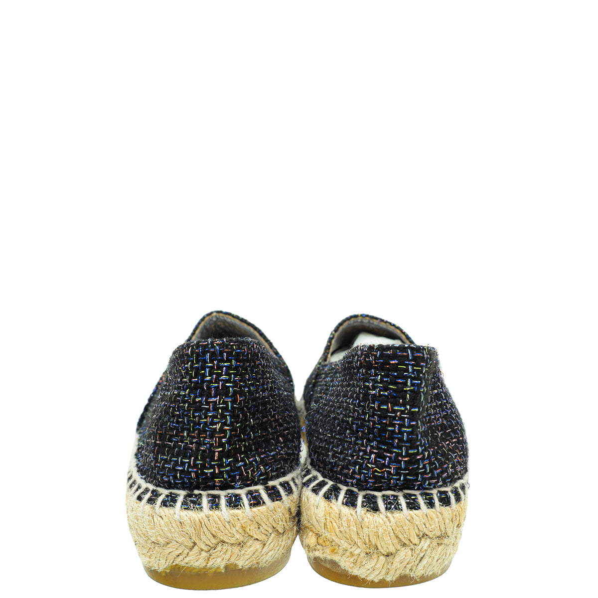Chanel Bicolor CC Cap Toe Tweed Espadrille 37