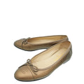 Chanel Metallic Bronze Cap Toe Ballerina Flats 38.5