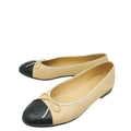 Chanel Bicolor Cap Toe Ballerina Flats 38.5