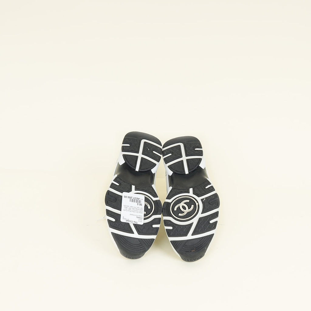 Chanel Multicolor CC Lace Up Sneaker 38.5