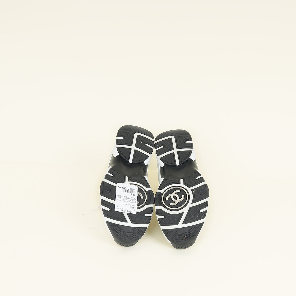 Chanel Multicolor CC Lace Up Sneaker 38.5