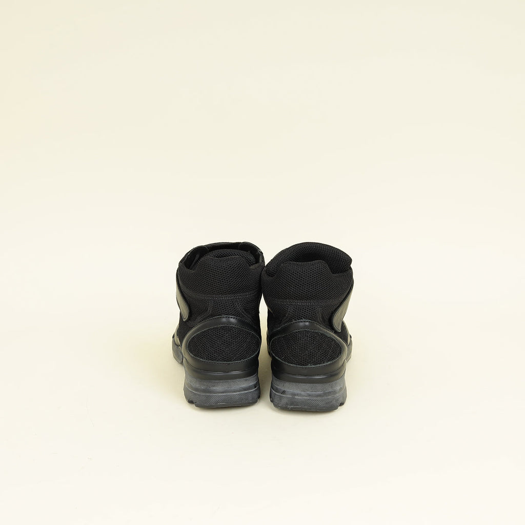 Chanel Black CC Mesh High Top Sneaker 38.5