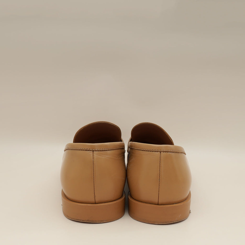 Chanel Dark Beige CC Loafer 38.5