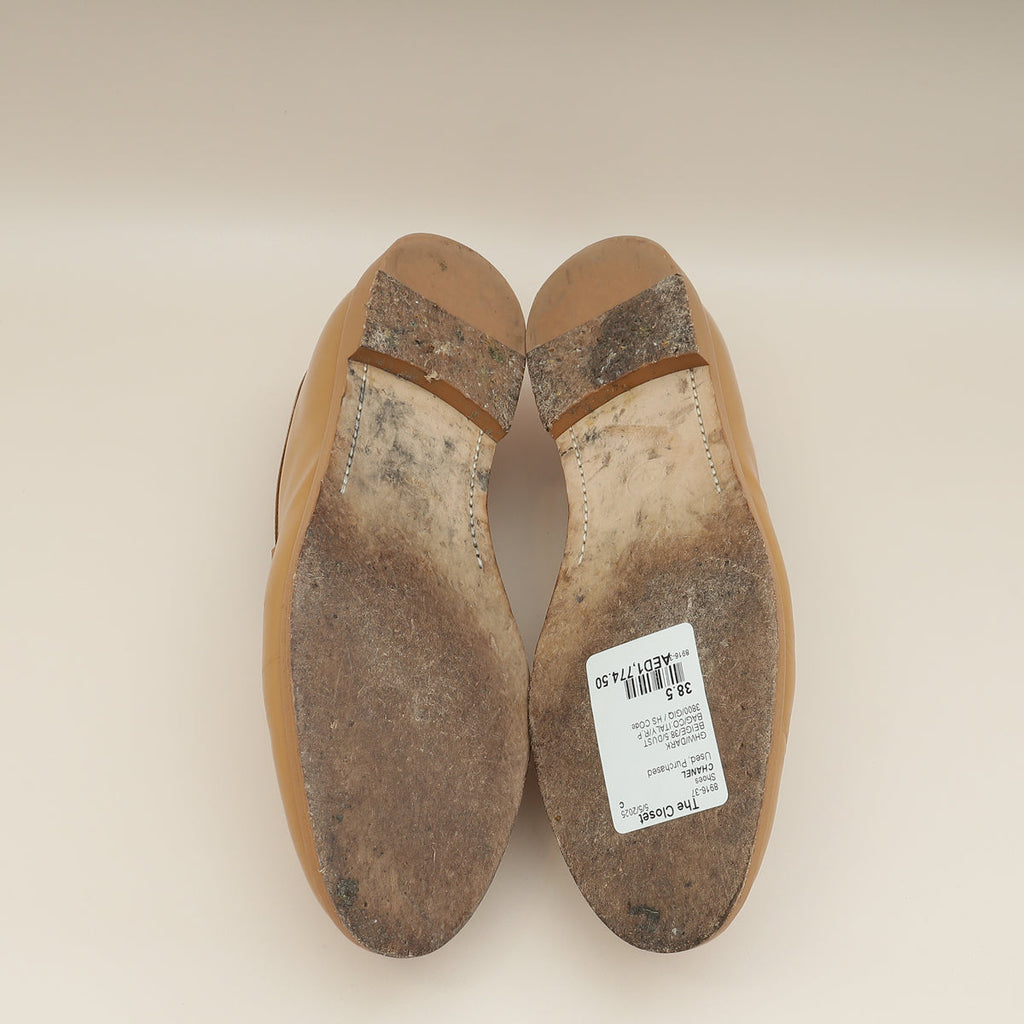 Chanel Dark Beige CC Loafer 38.5