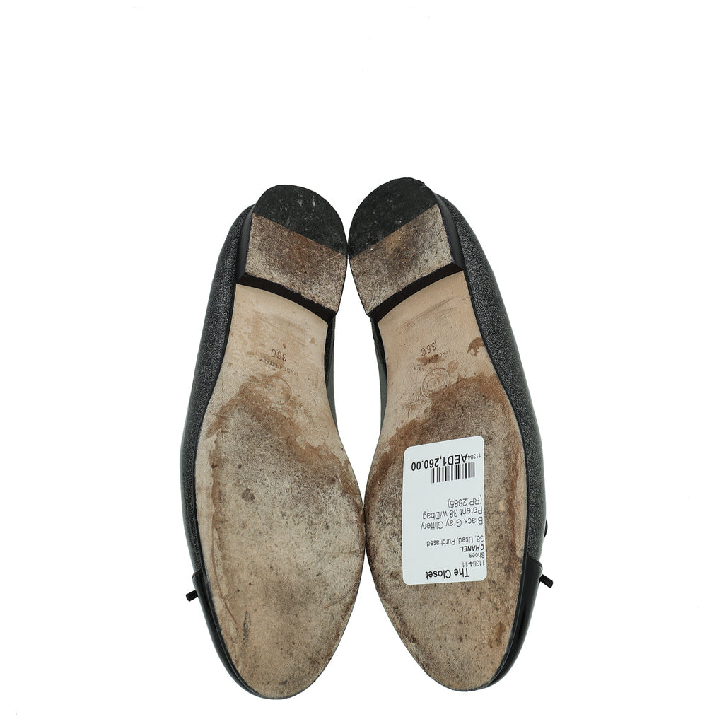 Chanel Bicolor CC Cap Toe Ballerina Flats 38