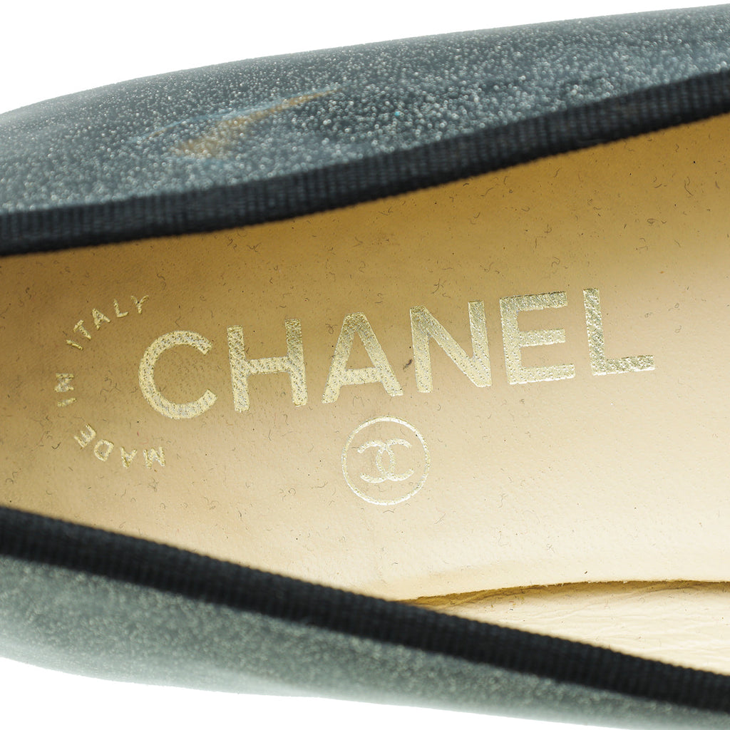 Chanel Bicolor CC Cap Toe Ballerina Flats 38