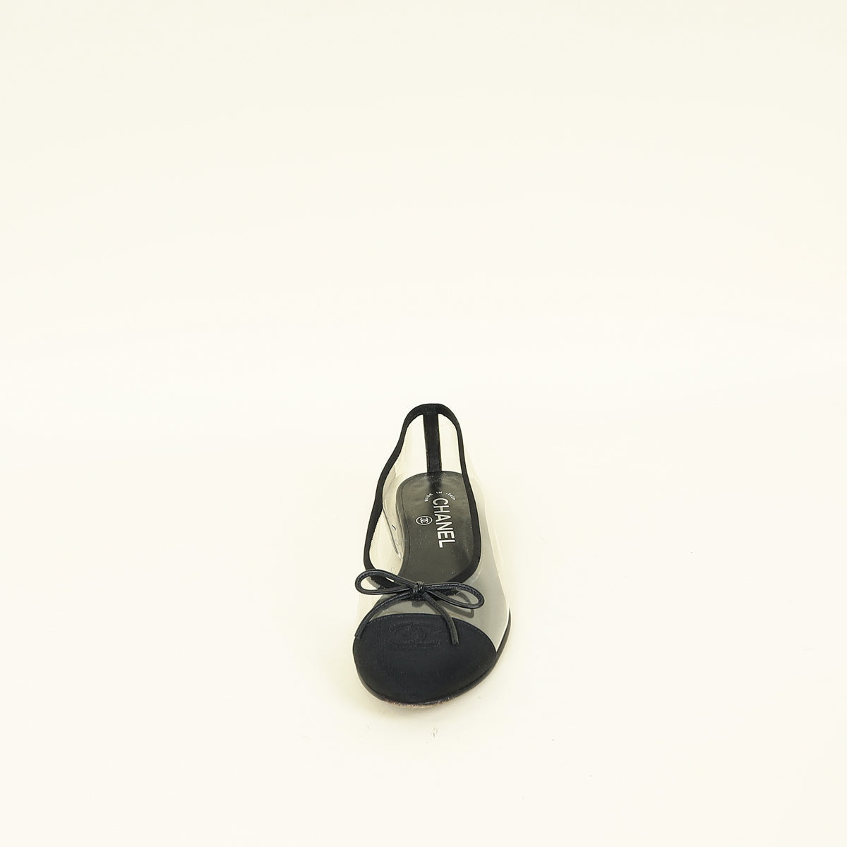 Chanel Bicolor CC Cap Toe Flat Ballerina 38