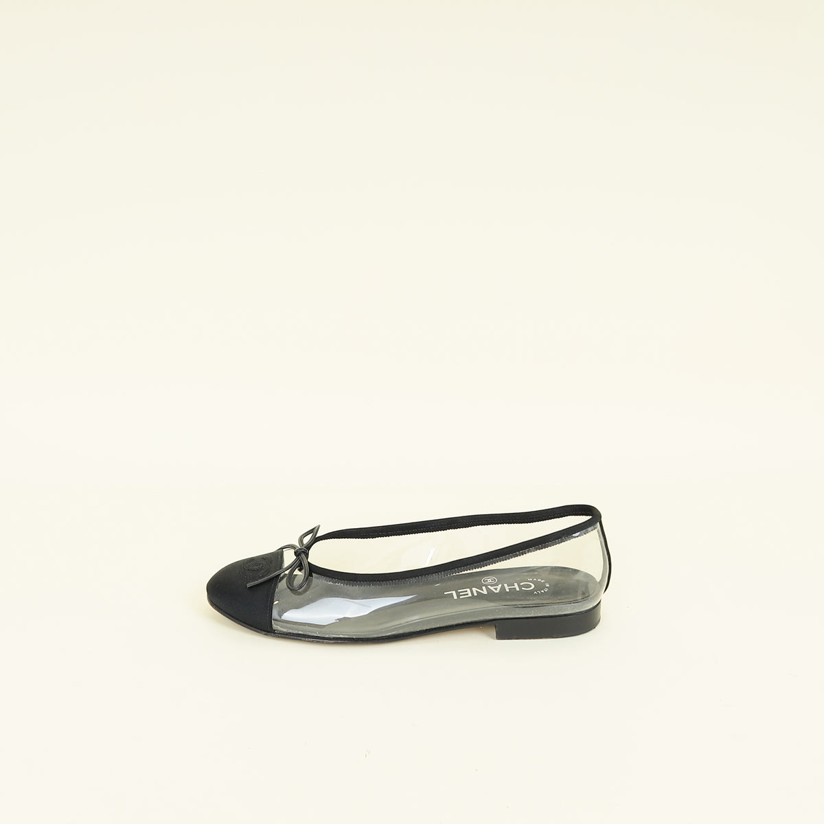 Chanel Bicolor CC Cap Toe Flat Ballerina 38