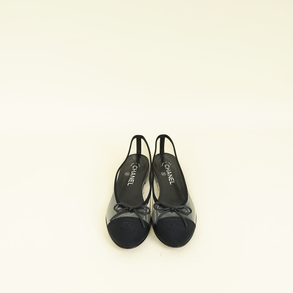 Chanel Bicolor CC Cap Toe Flat Ballerina 38