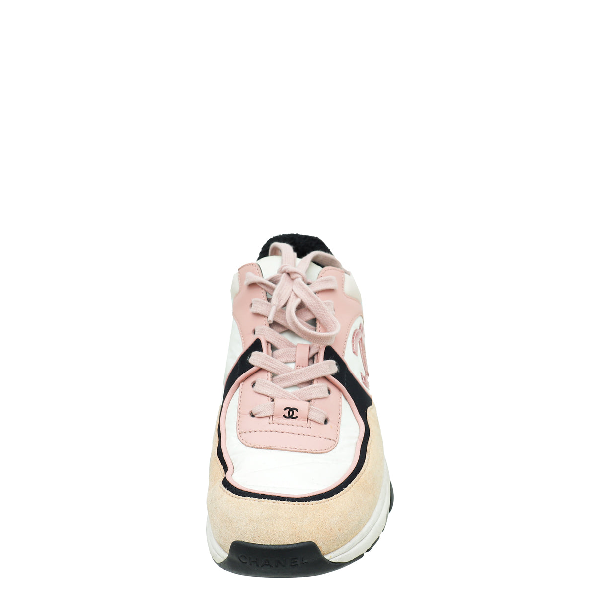 Chanel Tricolor CC Trainer Sneaker 38
