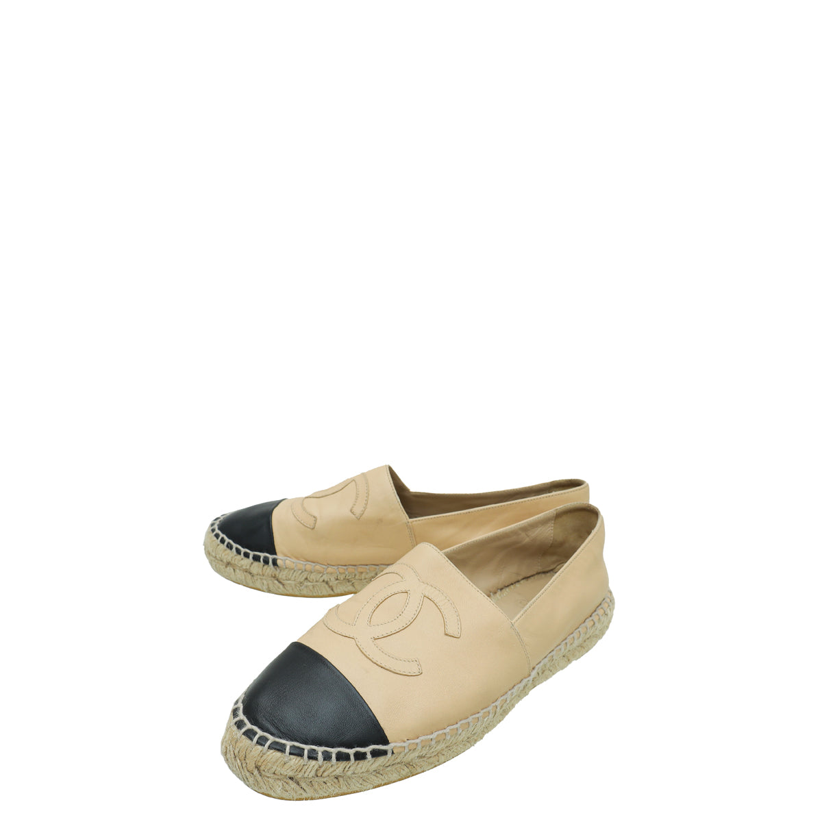 Chanel Bicolor CC Cap Toe Espadrille 38