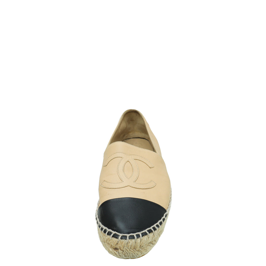 Chanel Bicolor CC Cap Toe Espadrille 38
