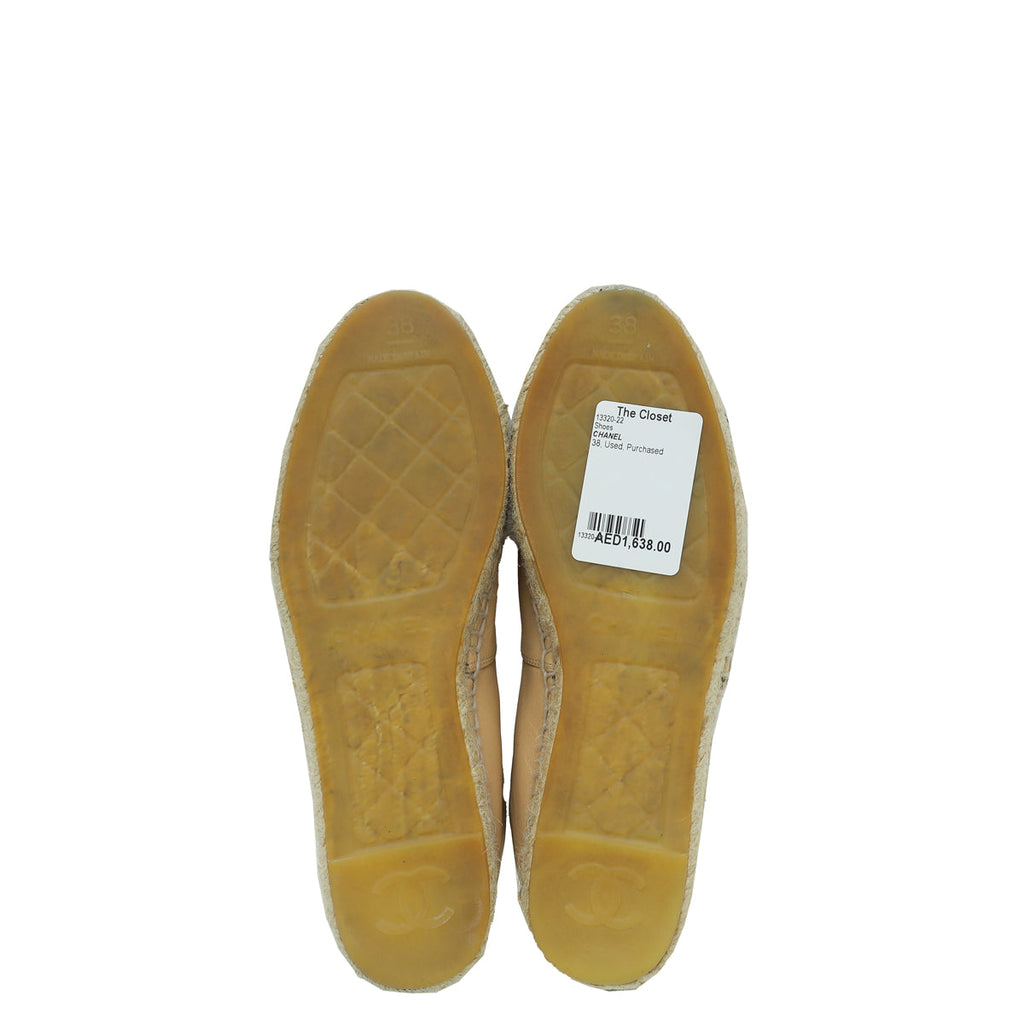 Chanel Bicolor CC Cap Toe Espadrille 38