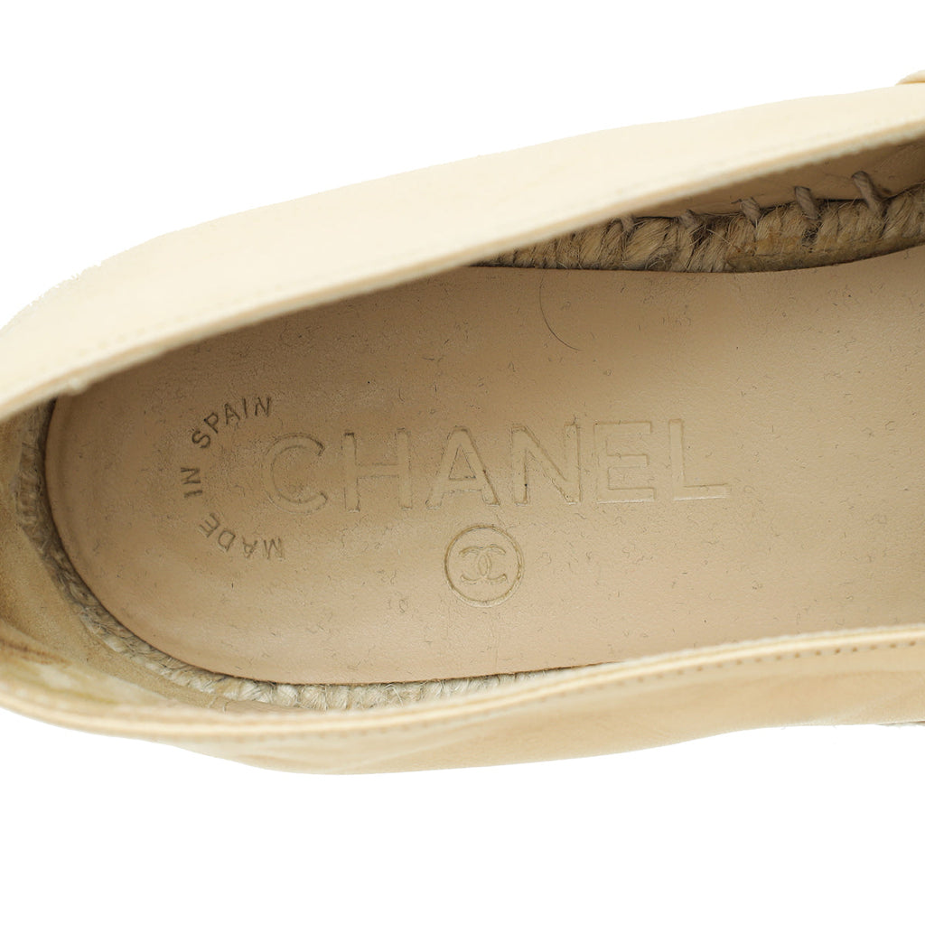Chanel Bicolor CC Cap Toe Espadrille 38