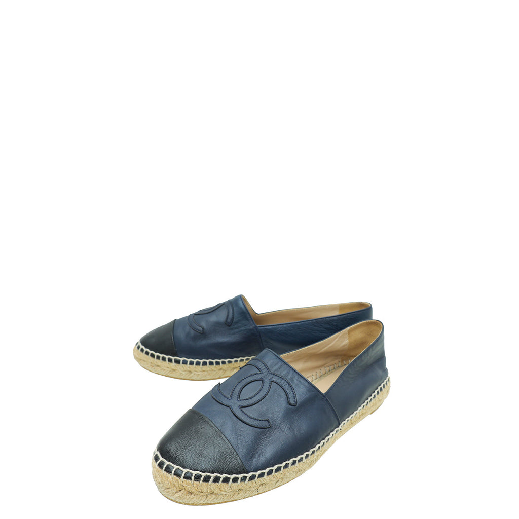 Chanel Bicolor CC Cap Toe Espadrille 38