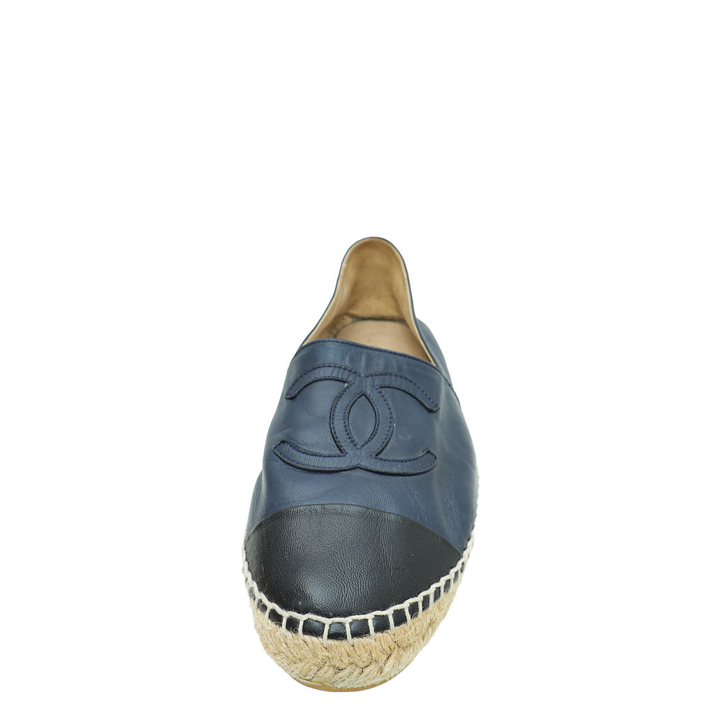 Chanel Bicolor CC Cap Toe Espadrille 38
