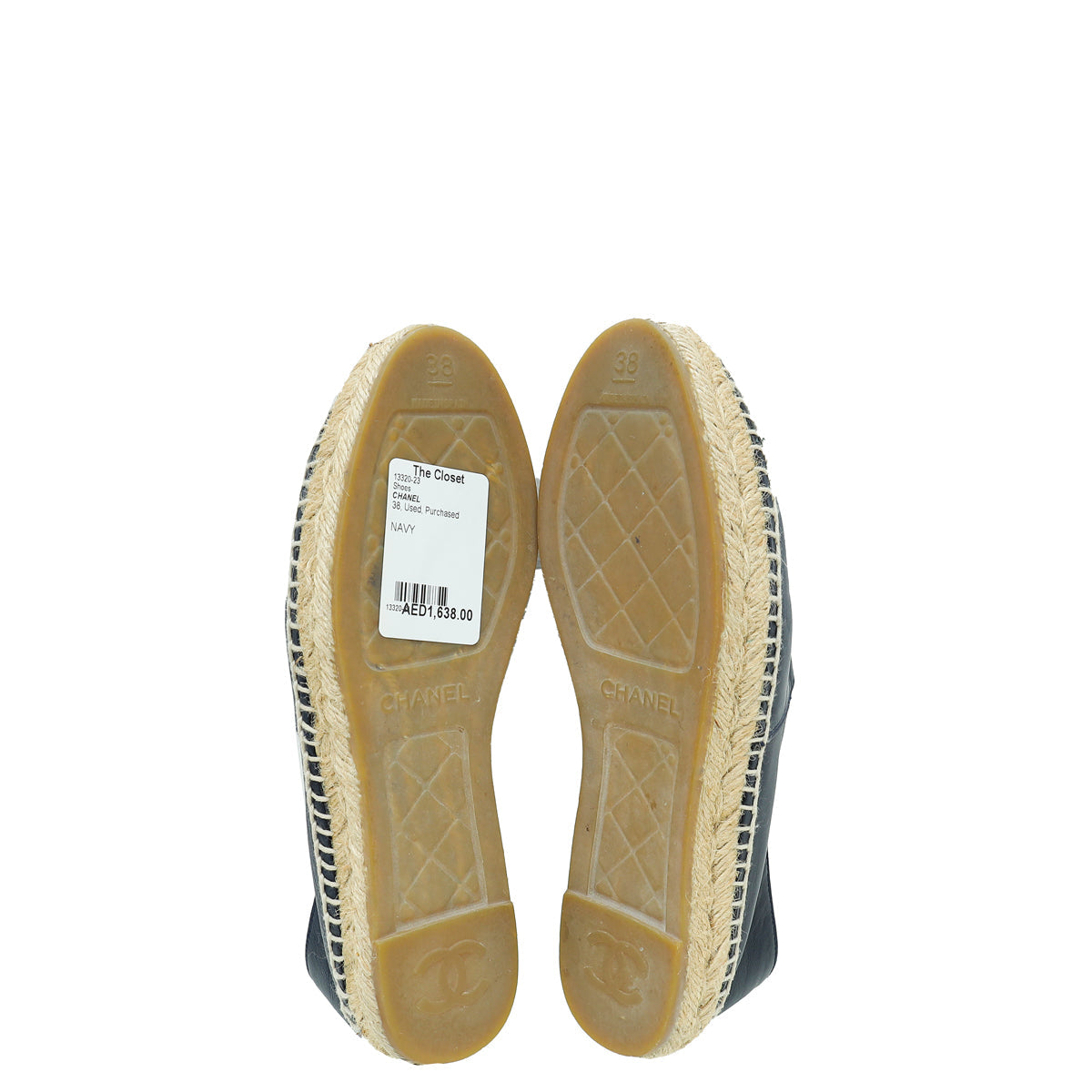 Chanel Bicolor CC Cap Toe Espadrille 38